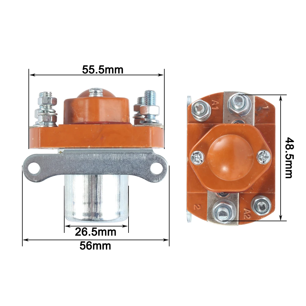 ZJ50A NO (normally open) 12V 24V 36V 48V 60V 72V 50A DC Contactor for motor forklift electromobile grab wehicle car winch