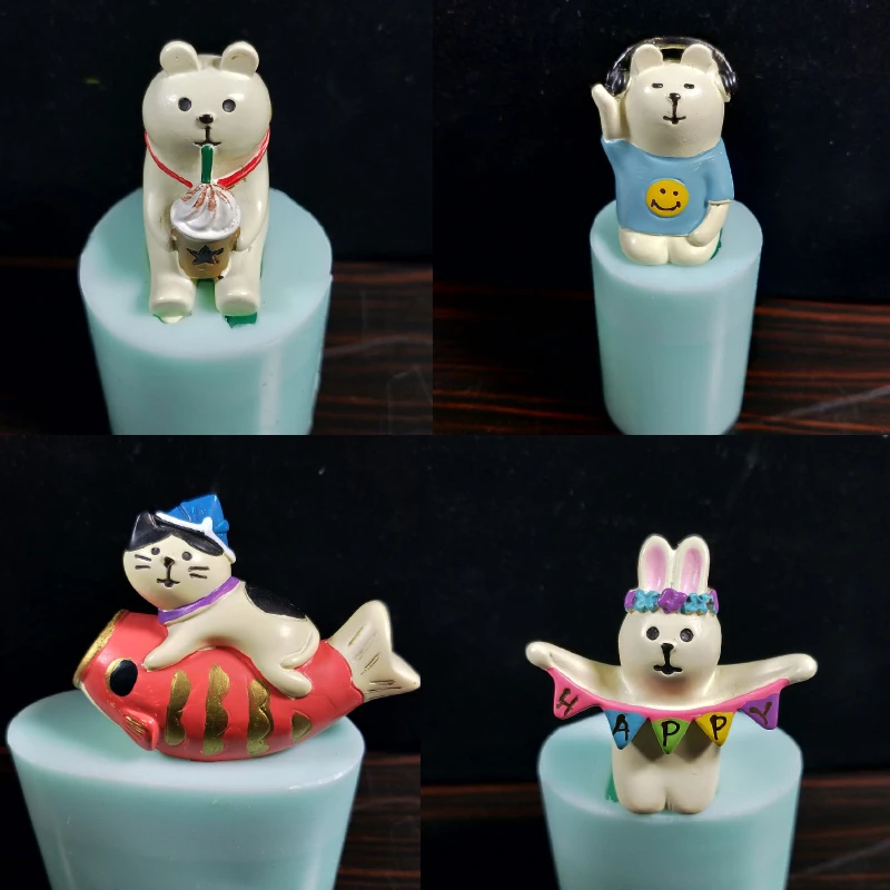 

3D Mini Animals Silicone Mold, Christmas Cake Decorating Tools, DIY Handmade Chocolate Mold, Candle, Fondant, Mousse Molds