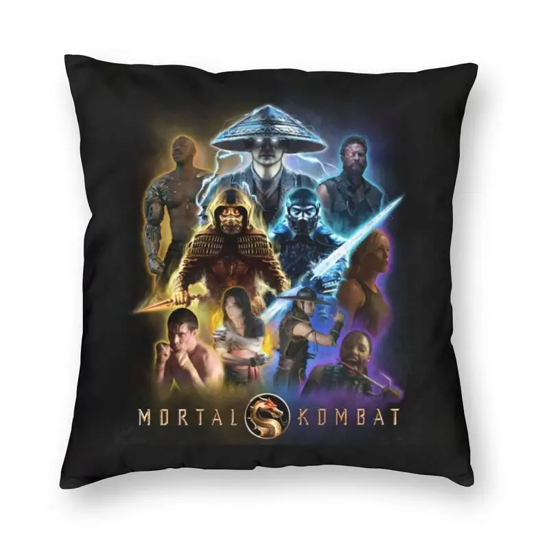 Mortal Kombat Cushion Cover 3D Printing Fighting Arcade Game Floor Pillow Case for Living Room Fashion Pillowcase Home Decor