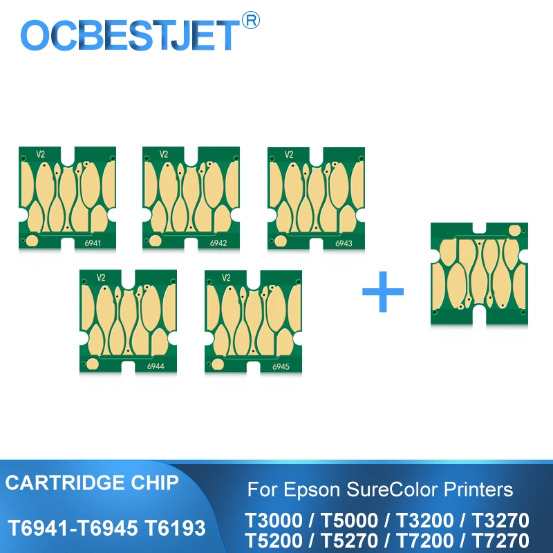 New Upgrade T6941-T6945 T6941 T6193 Cartridge Chip For Epson SureColor T3000 T3070 T3200 T5200 T7200 T3270 T5270 T7270 Printer