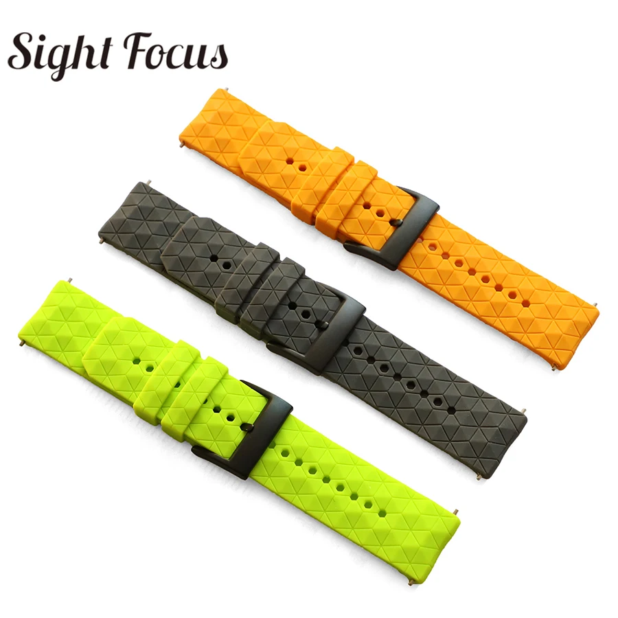 Sight Focus 24mm Silicone Rubber Watch Strap For Suunto 9 / Baro Watch Band Suunto 7 Watchband Spartan Watch Band Traverse Strap