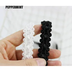 2 Yards Black&white Vintage Braid Lace French style Rope Woven Webbing Sewing Accessory for Garment DIY Trimming