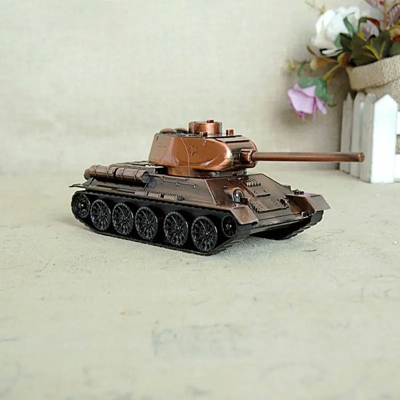 Metal Tank Cannon Model Home  Desktop Decorations Iron Crafts Retro War Tank Children Toys Warriors Napoleon Cannon Model Tank