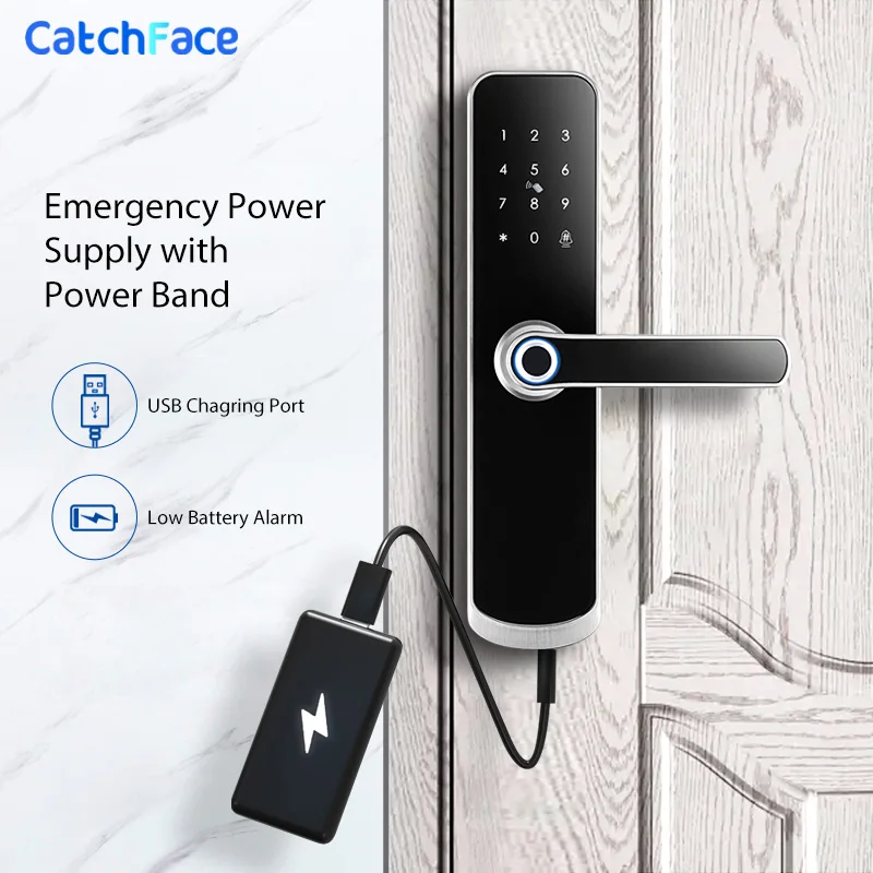 Russian Wifi Electronic Smart Door Lock With Tuya App Security Biometric Fingerprint Lock With Door bell