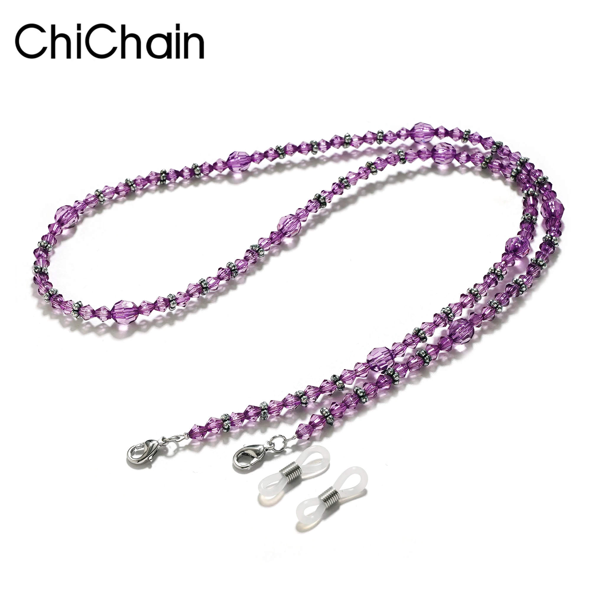Acrylic Fashion Simple Vintage Casual Beaded Eyeglass Eyewears Sunglasses Reading Glasses Chain Cord Holder