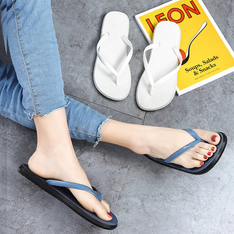 Women Fashion Slippers Soft PVC Beach Flip Flops Couples Summer Shoes Anti-slip Female Male Indoor Outside Slides