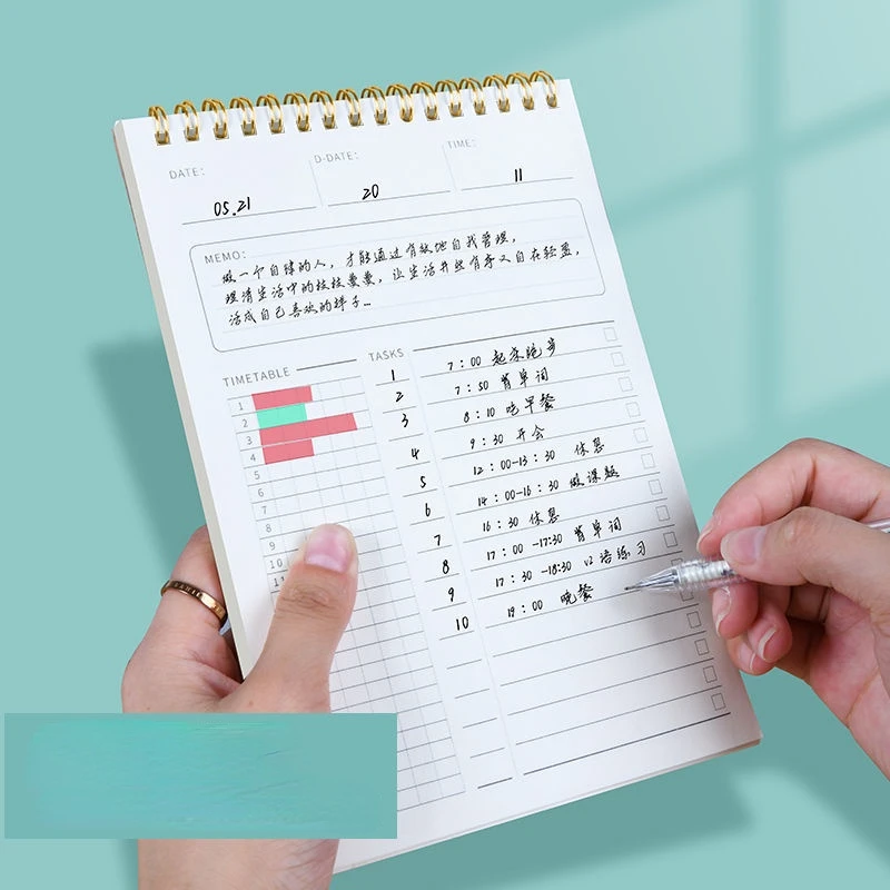 100 Days Daily To Do Planner Notebook Kraft Paper Undated Task Checklist Organizer with Timetable Notes,Agenda Flexible Cover