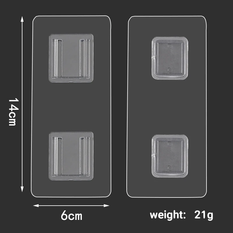 5pairs Hooks For Hanging Wall Hooks Transparent Multi-Purpose Waterproof Double-sided Self Adhesive Kitchen Home Accessories