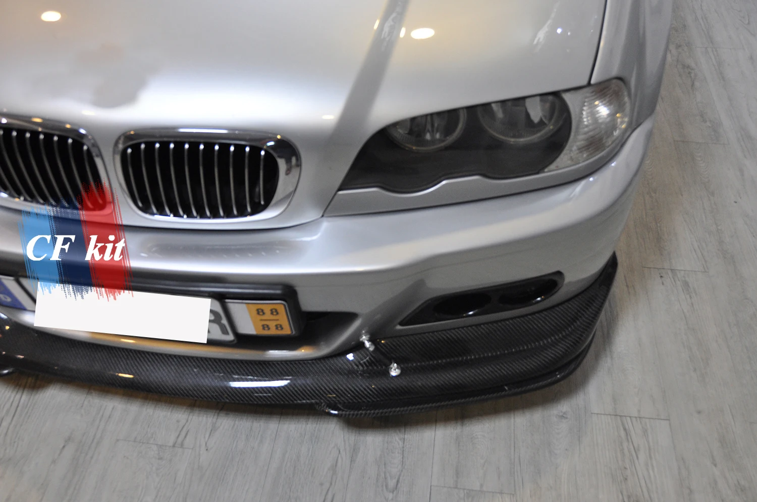 Real Carbon Fiber Front Bumper Lip Chin Spoiler for BMW 3 series E46 M3 1998 - 2003 Car Styling