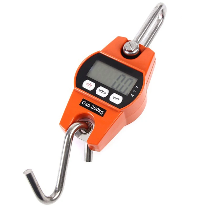 Portable LED Display Industry Crane Scale Weight 300kg Heavy Duty Hanging Hook Scales Portable Digital Stainless Steel