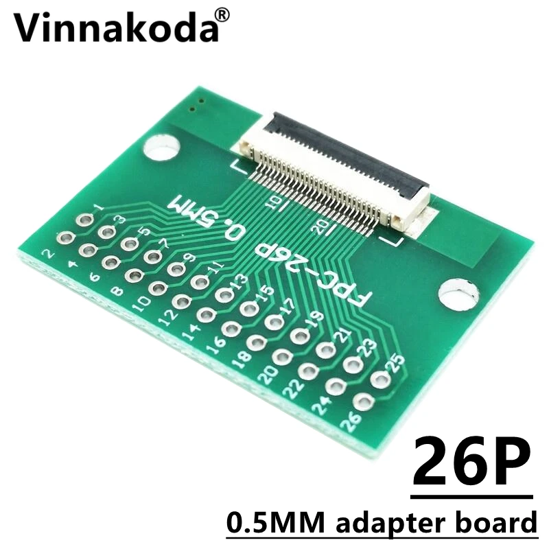 Carte adaptateur FDavid/FPC, connecteur flip-top 0.5MM-26P à 2.54MM soudé 0.5MM-26P, 2 pièces