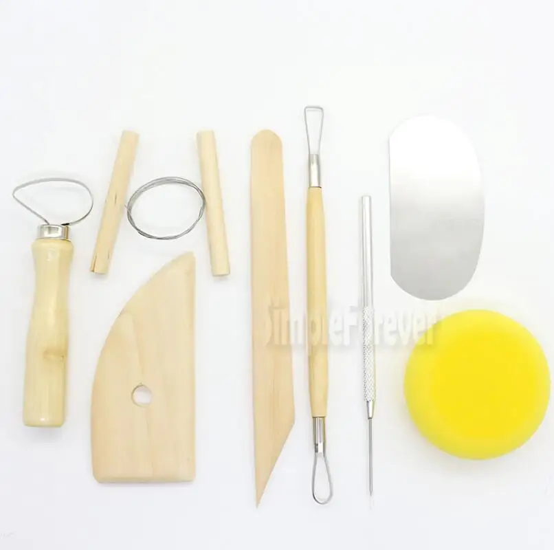 

Reusable Home Handwork Clay Sculpture Ceramics Molding Drawing Tools 8pcs/set DIY Pottery Tool Kit