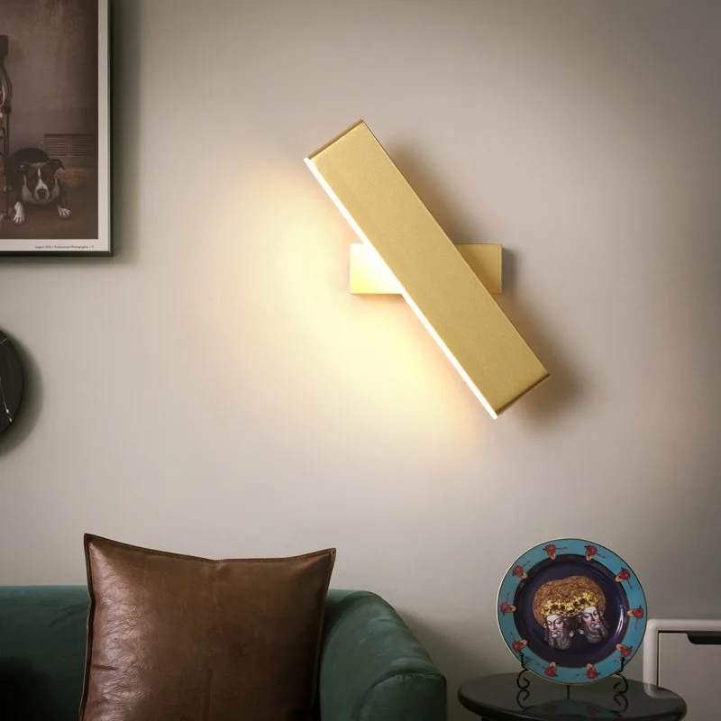 LED 350° Rotatable  Wall Lamp Modern Creative Compact Bedside Light Bedroom Lamp Walkway Sconce Light 6W 90-260V