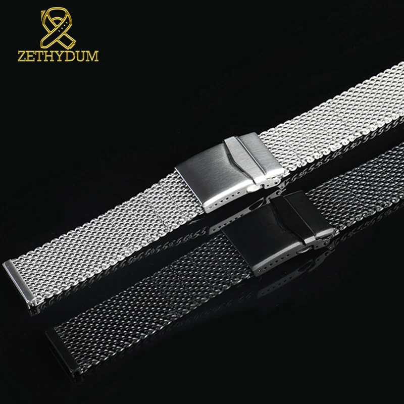 22mm High quality Milan mesh stainless steel bracelet for breitling for Citizen Blue Angel Second Generation Watch strap