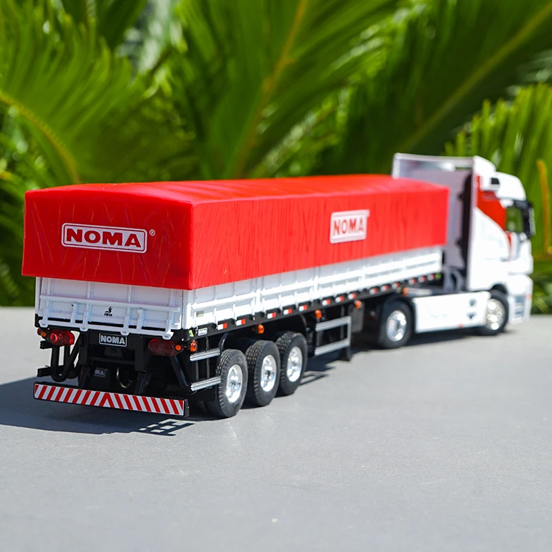 Collectible Alloy Toy Model Gift 1:50 Scale MB Tractor, NOMA Fence Transport Truck Container Vehicles For Display Decoration