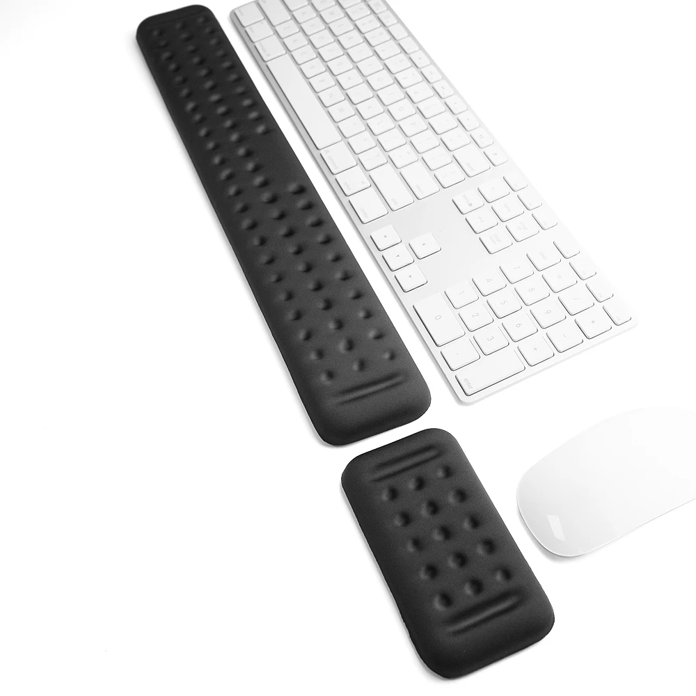 Reposamuñecas ergonómico de espuma viscoelástica, reposabrazos para teclado y ratón, soporte para juegos y escritura, alivio del dolor de muñeca