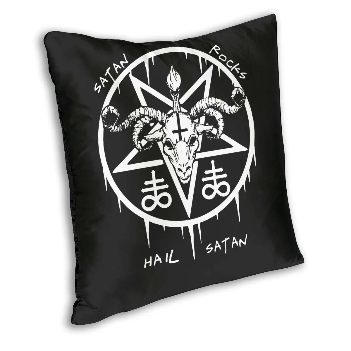 Hail Satan Satan Baphomet Pillow Case Home Decorative Satanic Cushion Cover Throw Pillow for Home Double-sided Printing Print