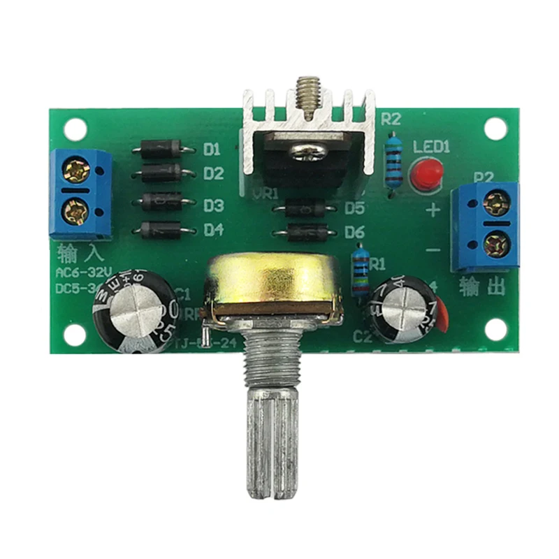 

Continuously Adjustable DC Power Supply DIY Board Teaching Training Parts with 12V transformer LM317 Adjustable Kit