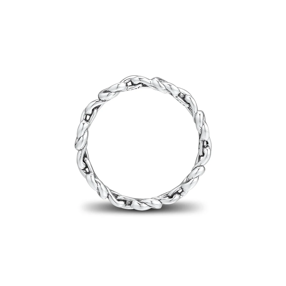 Bague à cœurs noués en argent Sterling 925 pour femme, bijou authentique, Style européen, pour la fabrication de bijoux