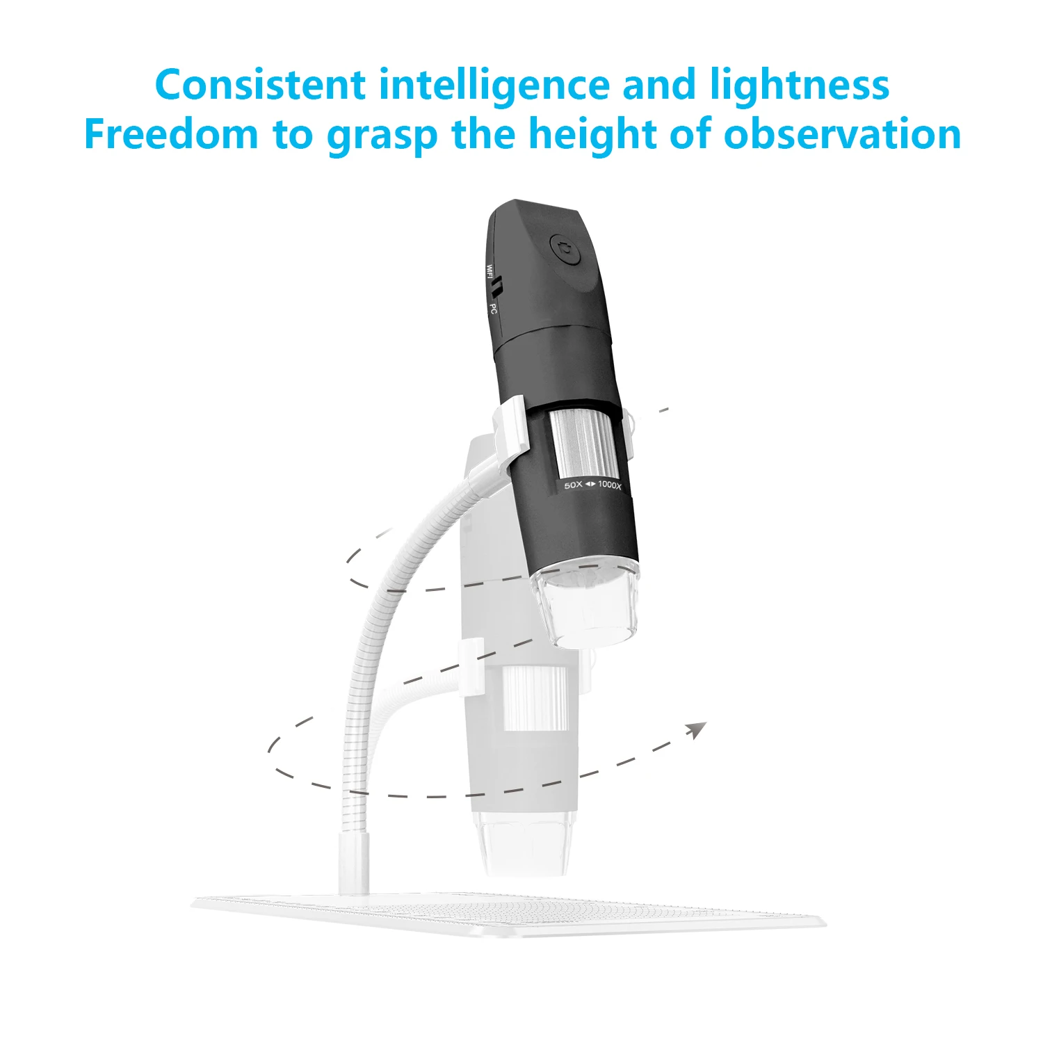 2MP 1080P 50-1000X WIFI  Digital Microscope Handheld Endoscope  for Repair Hair Skin Smartphone PCB Tool Magnifier