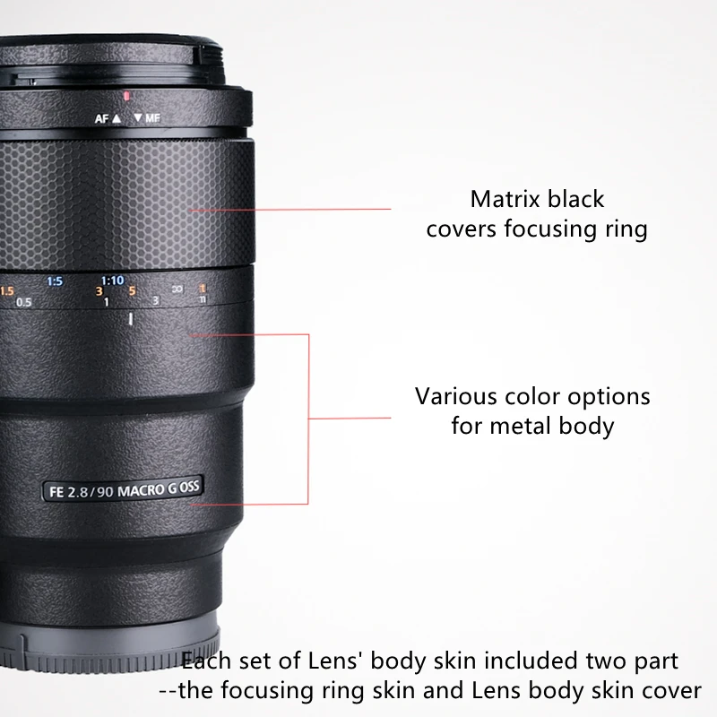 Per Sony 90 2.8 Lens Decal Skin SEL90M28G Wrap Cover per Sony FE 90mm F2.8 Macro G OSS Lens Sticker FE90 F2.8 Skin 90 F2.8