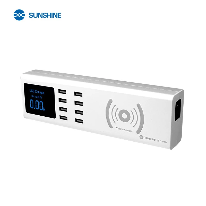 SUNSHINE SS-309WD USB Charger 8 Port  Multi Quick Charge Mobile Phone Chargers Adapter Fast Charging Station For iphone tablet