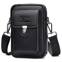 Luxury Brand Vintage Men Bag Mini Shoulder Bag For Phone Man Leather Business Messenger Crossbody Bag Male Casual Side Sling Bag