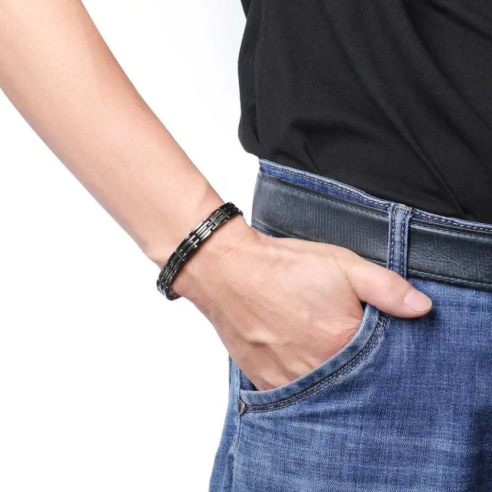 Magnetic Pure Copper Bracelets for Women Black Chain Health Energy Magnetic Bracelets & Bangles for Arthritis Women Jewelry