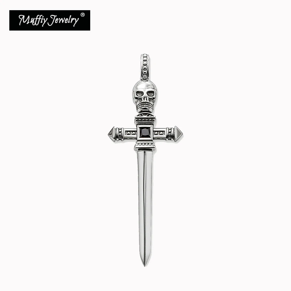 Pendant Skull Sword Fit Necklace 2021 Brand New Rebels Jewelry Europe Bijoux 925 Sterling Silver Warrior Gift For Women Men