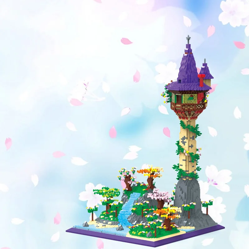 5800PCS Rapunzel Tower Castle Model Creative DIY Building Assembled balloon house Building Blocks Children's Toy Gift view 4