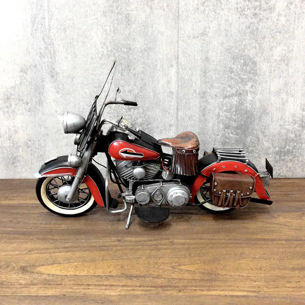 Car-Model-Toys Gifts Vintage Ornaments Iron Motorcycle Crafts Figurines Vehicle Bar Furnishings Kid Gift Home Decor Collection