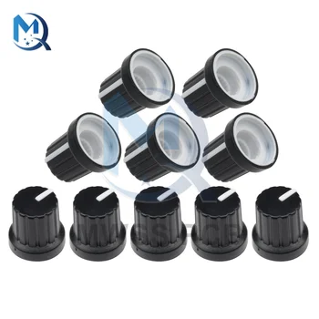 10Pcs WH148 Potentiometer Knop Caps 6Mm Dia Met Plastic Insert As Gat Bedieningsknoppen Fit 1/4 