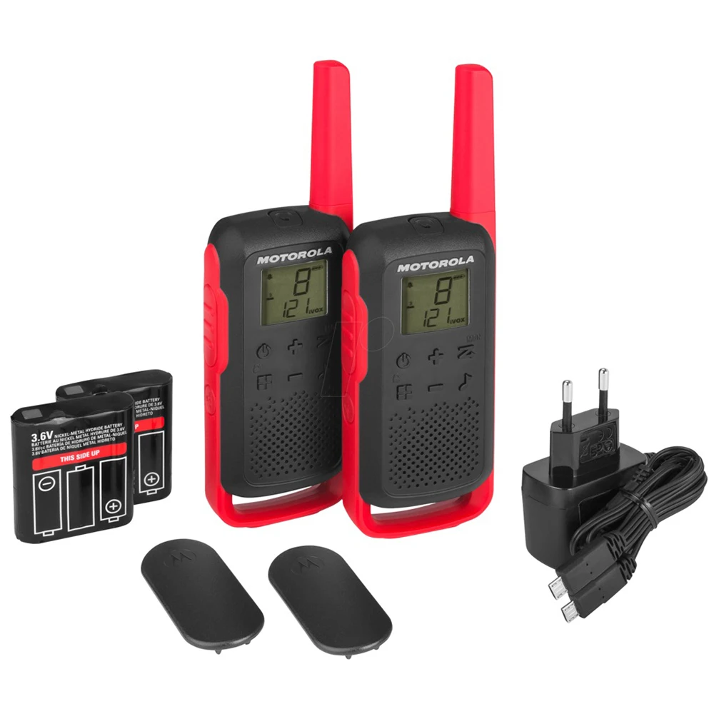 MOTOROLA TLKR-T62 8 KM BLACK PMR HANDHELD TRANSCEIVER 2Lİ PACKAGE