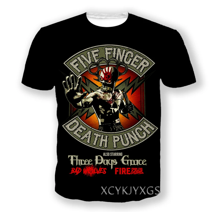 Five Finger Death Punch 3D Print Men T Shirt Hip Hop Women Tshirt Unisex Clothing Tops Suppliers for Drop Shipper A16