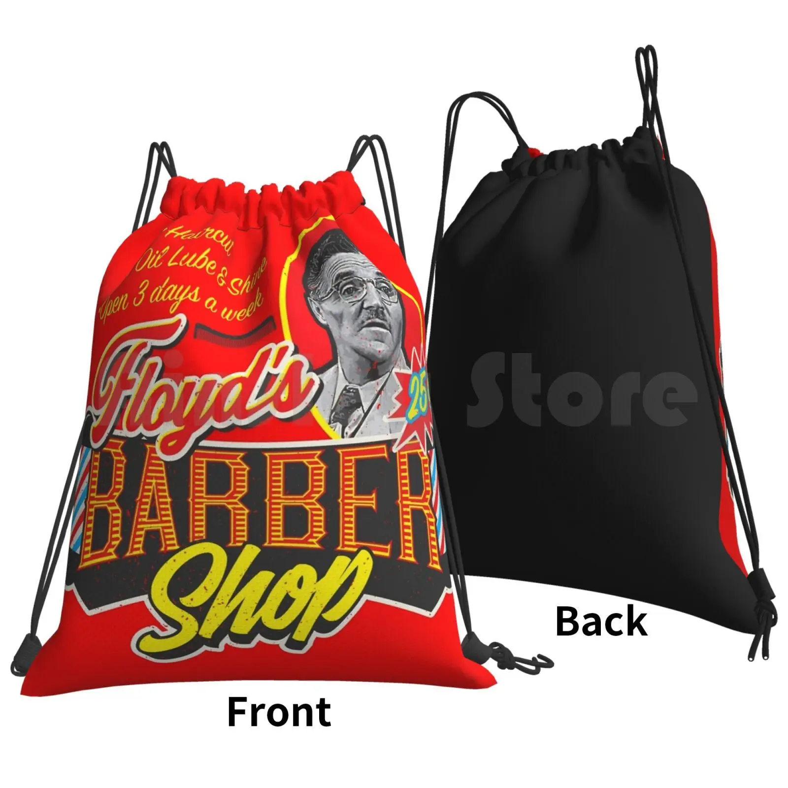 Barbershop Backpack Drawstring Bags Gym Bag Waterproof Vintage Andy Griffith Show Barber Barber Barbershop Barber Shop