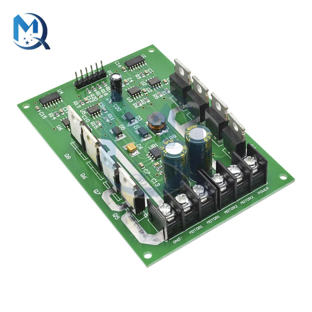 DC3V-36V 15A Dual Motor Driver PWM Module MOSFET Driver Chip H-Bridge IRF3205 High Power Control Board for Arduino Robot Car