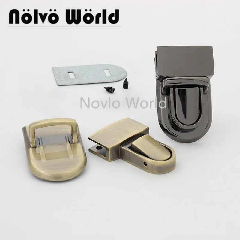 Nolvo World 2-10 pieces 41*24mm 5 colors press lock tongue lock bag push lock accessories fashion handbag accessories