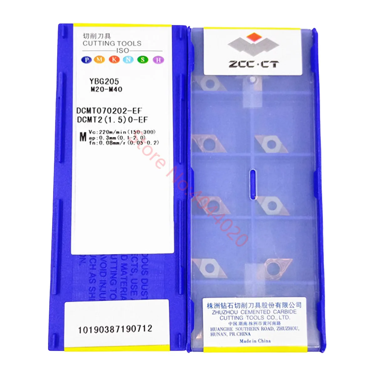 

ZCC.CT DCMT070202 DCMT070204 DCMT11T302 DCMT11T304 DCMT11T308 YBG205 Carbide Insert DCMT Inserts