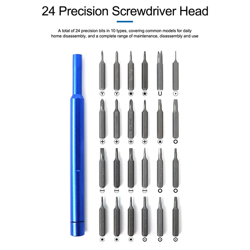 SUNSHINE SS-5118 Daily Use Screwdriver Kit 24 Precision Magnetic Bits DIY Screw Driver Set For Smart Home