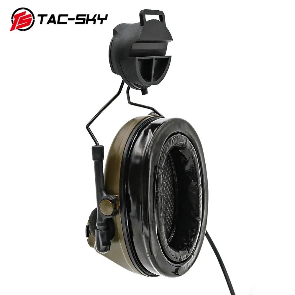 TS TAC-SKY Taktisches Headset COMTA II Elektronische Ohrenschützer ARC Rail Helmhalterung C2 Schießkopfhörer