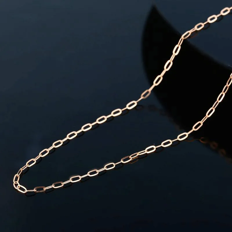 Sinya 18k Au750 Gold Jewelry Necklace Bracelet Anklet DIY Making Accessories Components Findings Square Cable O Semifinish Chain