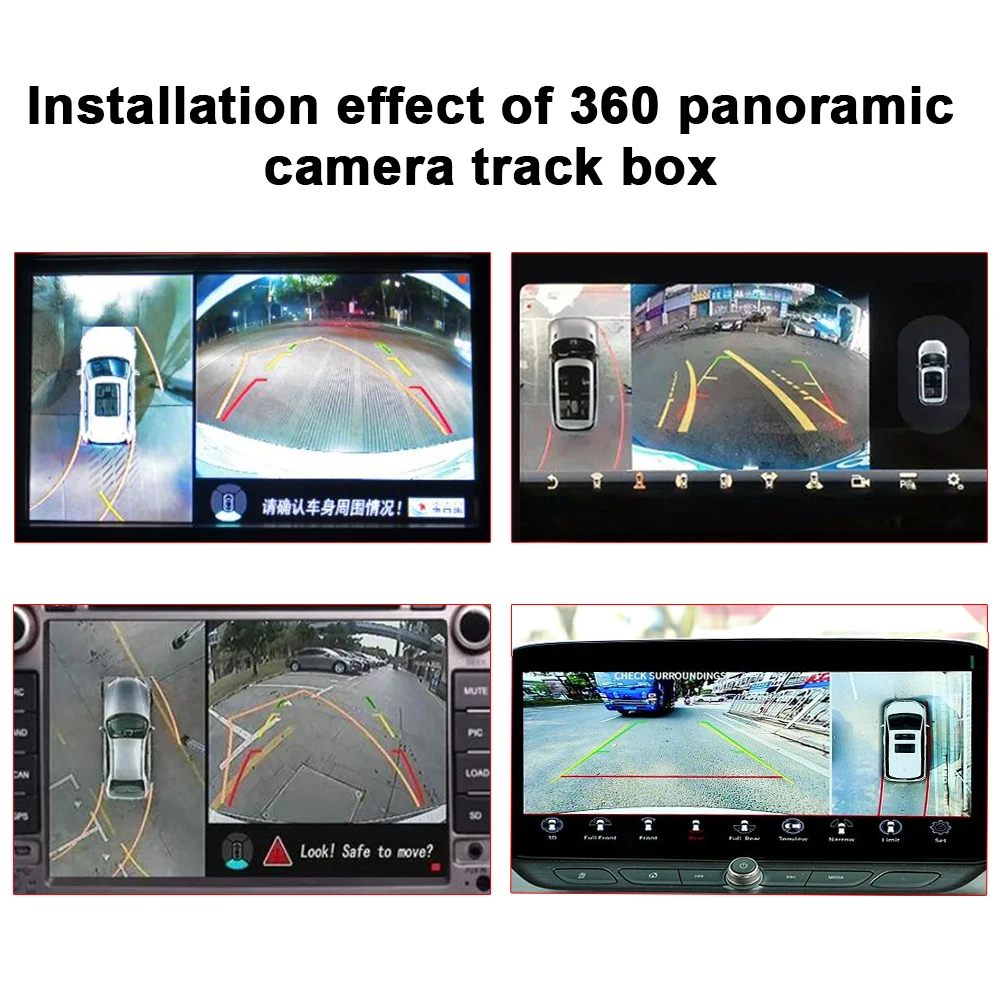 Carsanbo Car 360 3D Panoramic Bird\'s-eye View Panoramic System Dynamic Trajectory Tracking Line Guide Line Dynamic Parking Line