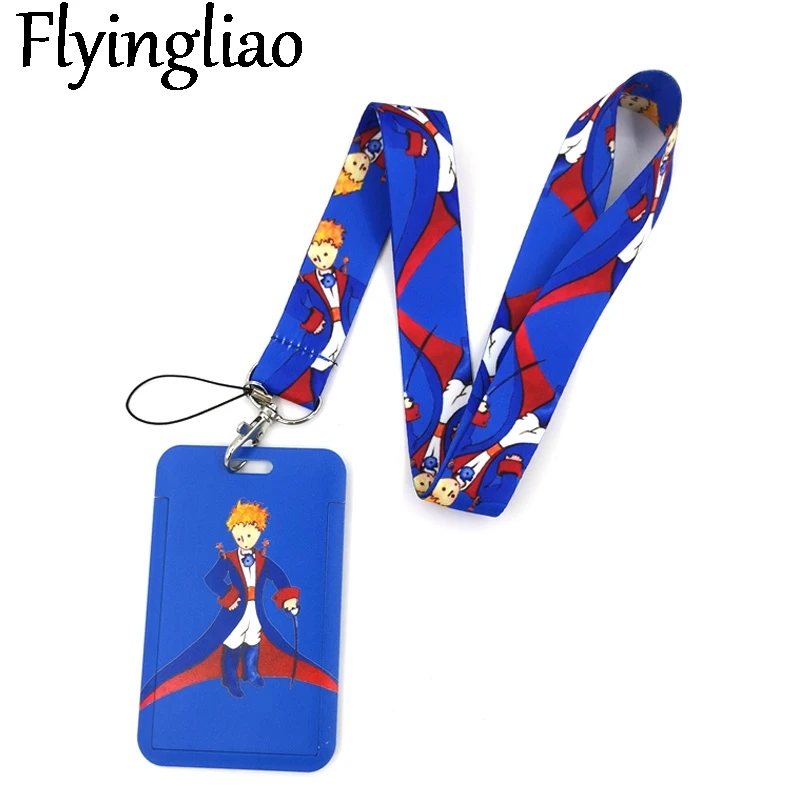 Little Prince Creative Lanyard Card Holder Student Hanging Neck Phone Lanyard Badge Subway Access Card Holder Accessories Gifts