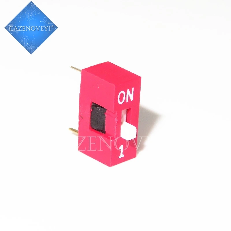 10PCS Slide Type Switch Module 1 2 3 4 5 6 7 8 9 10 12 Bit 2.54mm Position Way DIP Red Pitch Toggle Switch Red Snap Switch