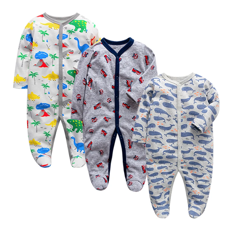 

Cozy Long Sleeve Footed Onesie for Newborns, Infant's Clothing, Soft Baby Clothes Romper.