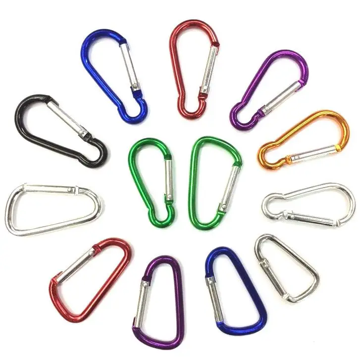 

Free Shipping 5# Gourd Type hiking buckle keychain button Climbing carabiner D Shape Aluminium Alloy Hook 5000pcs/lot SN1794