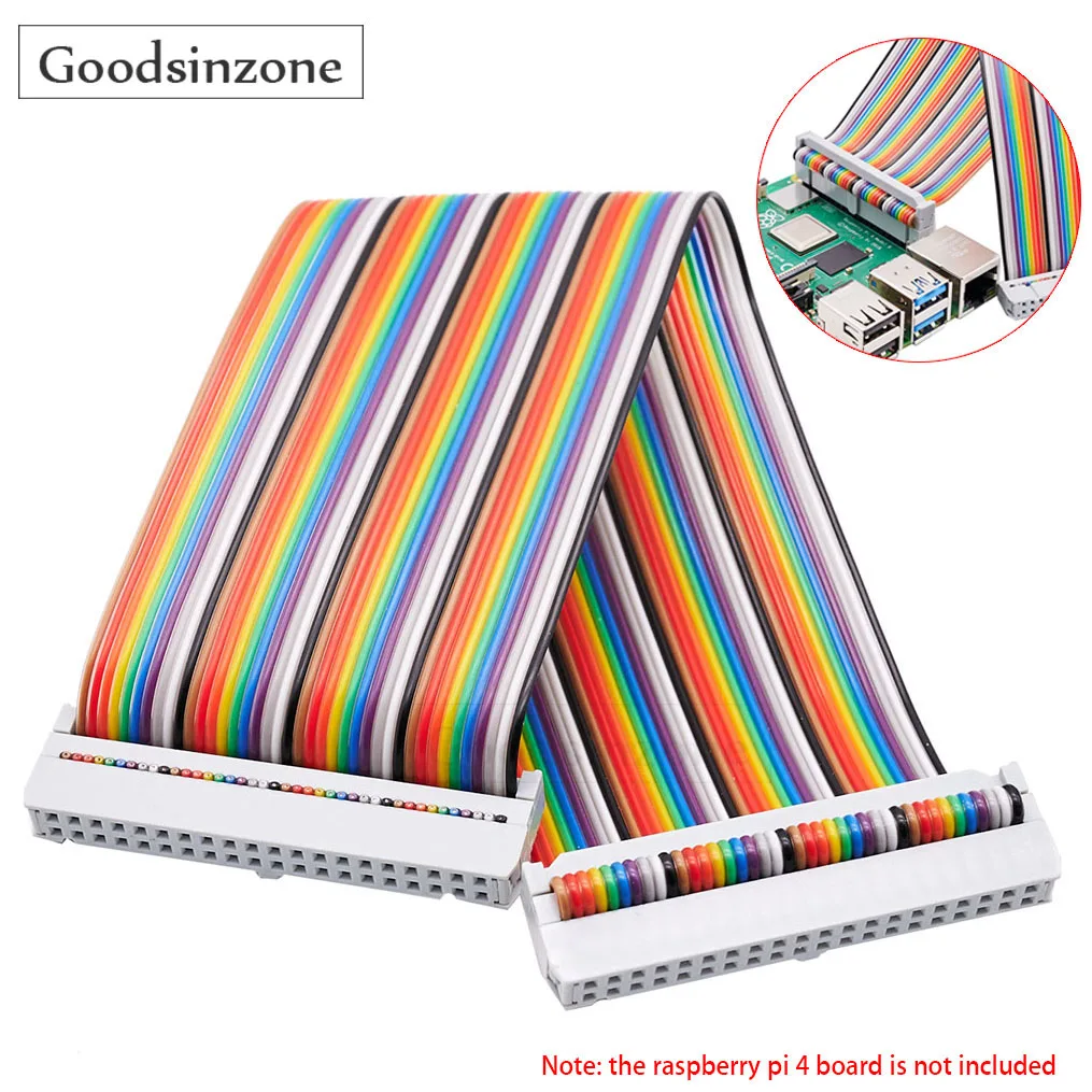 

Raspberry Pi 5 8inch 20cm GPIO Cable, 40 pin to 40p GPIO Ribbon Cable 8" for Raspberry Pi 5 4 Model B / 3B / B+ / Zero / 2B
