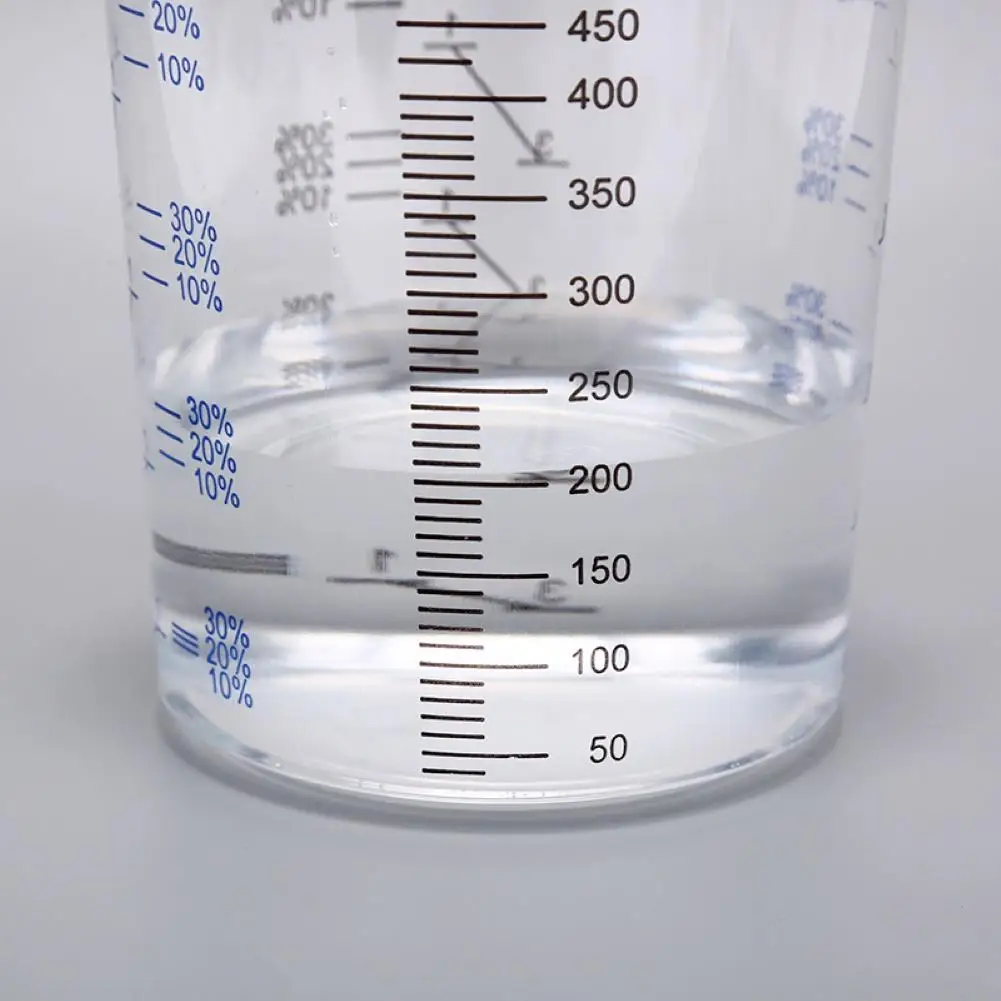 Taza medidora graduada para mezclar líquidos, recipiente de plástico transparente para pintura, 10 piezas, 600ml