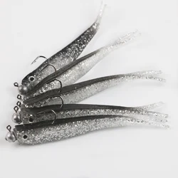 1/3/5/10pcs 7cm 2.35g Soft Lure Wobblers Artificial Bait Silicone Fishing Lure Sea Bass Carp Fishing Lead Spoon Jig Lures Tackle