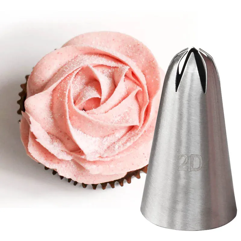 5pcs Large Metal Cake Cream Decoration Tips Set Pastry Tools Stainless Steel Piping Icing Nozzle Cupcake Head Dessert Decorators